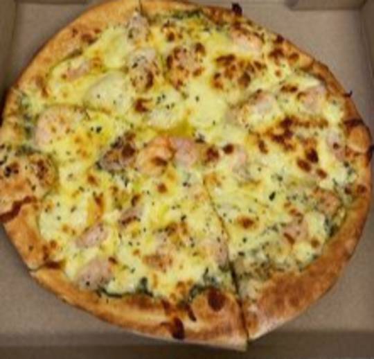 GARLIC PIZZA - WITH SHRIMPS, GARLIC BUTTER AND CHEESE